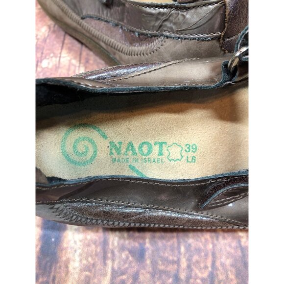 NAOT Kirei Brown Suede Leather Mary Jane Shoes Womens 39 / 8 (2e14) - Picture 10 of 10